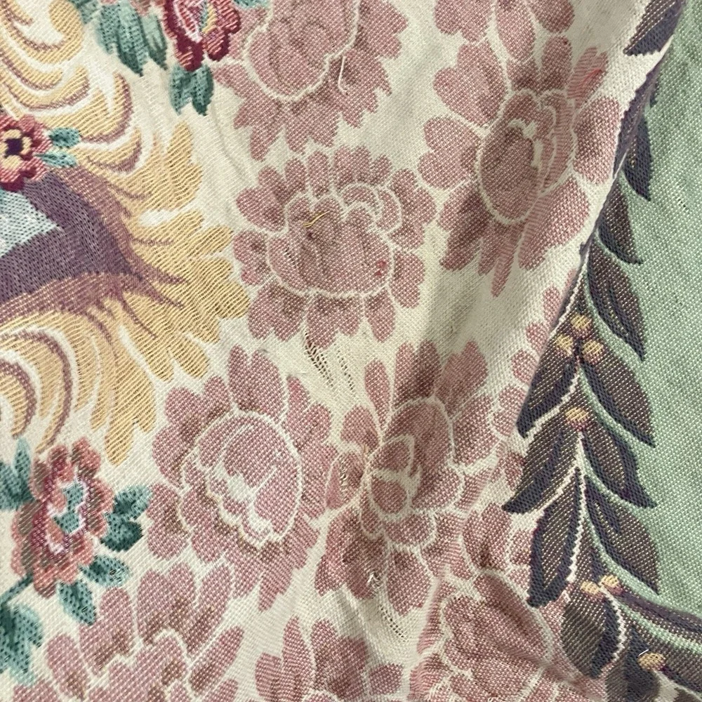 Shavel Portugal Floral Medallion Cotton Woven Queen Bedspread Coverlet
